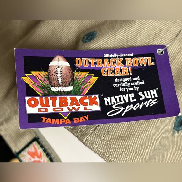 VINTAGE OUTBACK BOWL TAMPA BAY 2005 GEORGIA VS. WISCONSIN BASEBALL HAT CAP NWT - Picture 5 of 8